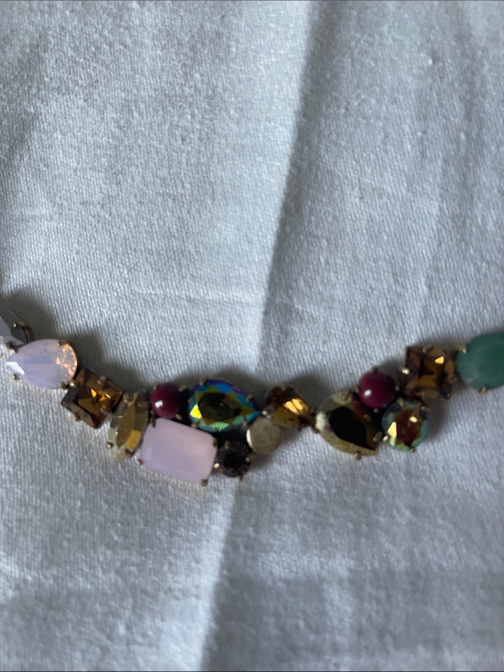 J. Crew Multicolor Crystal Statement Necklace with Gold-Tone Accents - Picture 2 of 4
